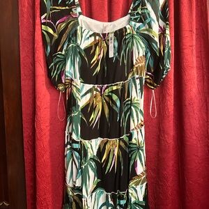Soma Multicolor Tropical Print Dress
